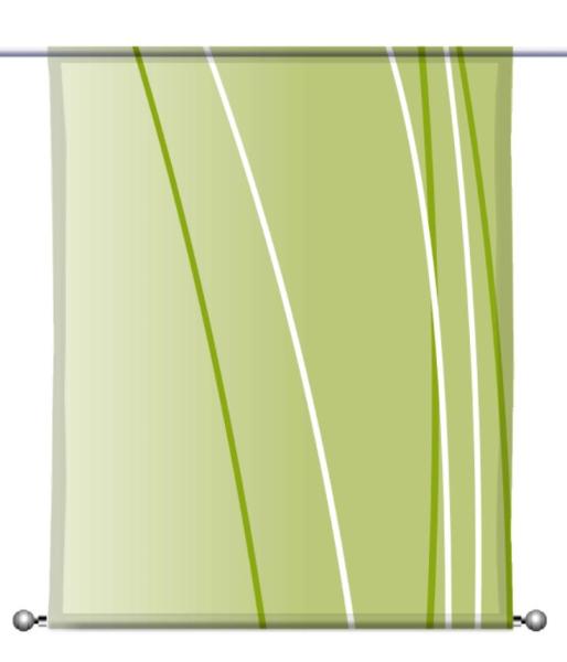 Linea green dark rechts, Scheibenhänger eckig